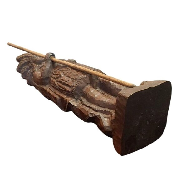 Vintage Red Mill Native American Chief Pecan Shell Resin Composite Figurine - Picture 6 of 9